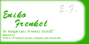 eniko frenkel business card